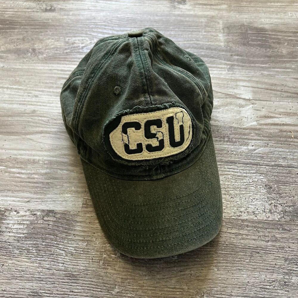 Legacy Athletic CSU faded + distressed green retro preppy college cap